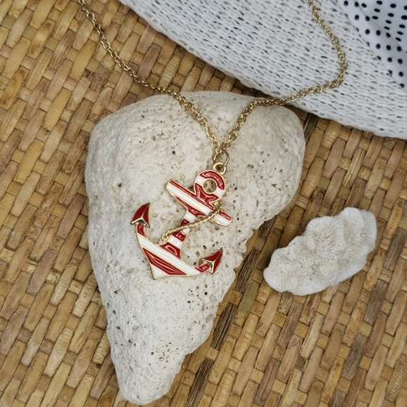 2/$15 NWT fashion coloured anchor ⚓ necklace - Picture 3 of 6